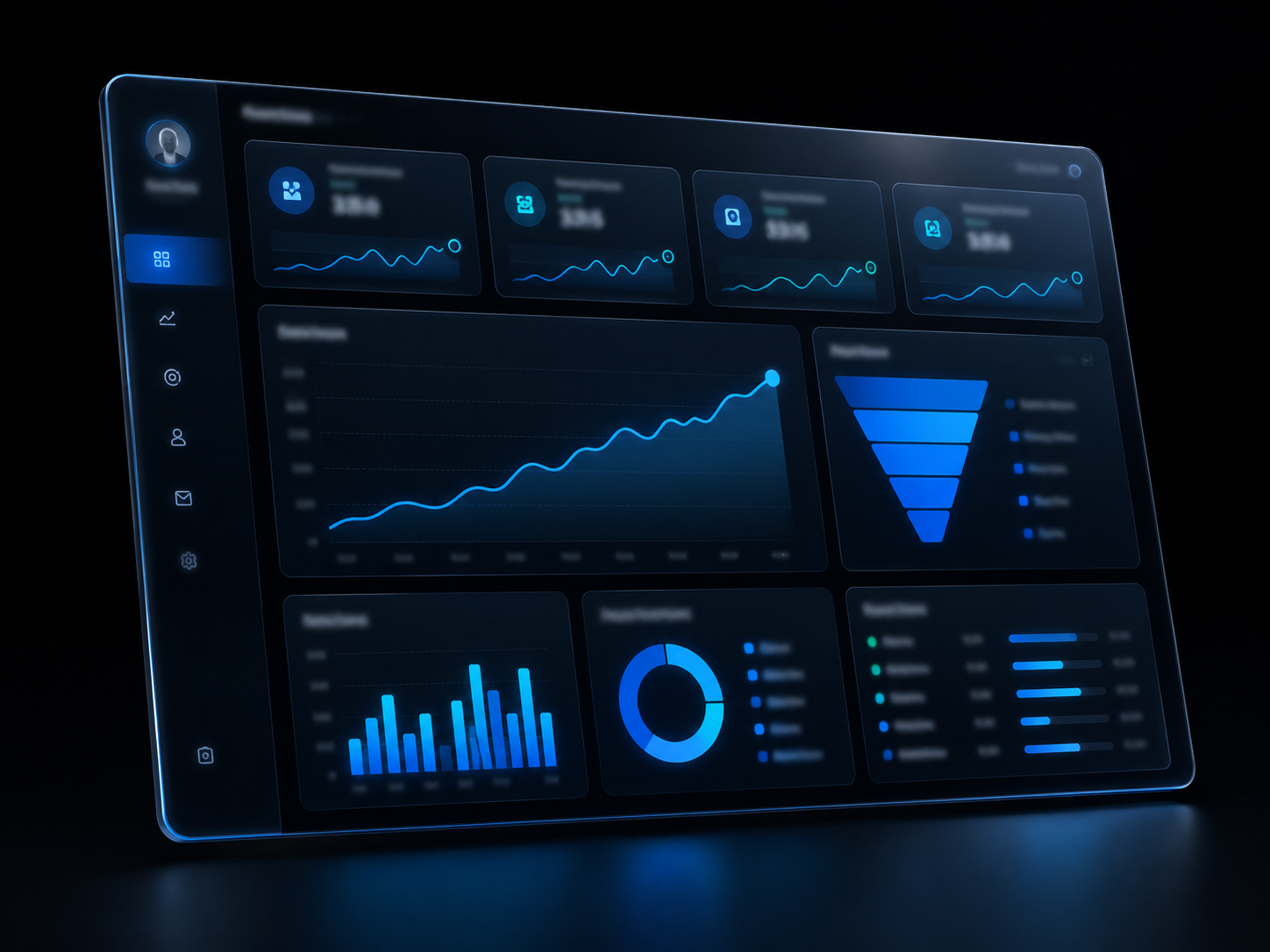 Dashboard de performance da Visi Marketing